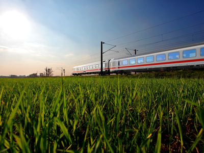 IC auf der Fahrt nach Berlin